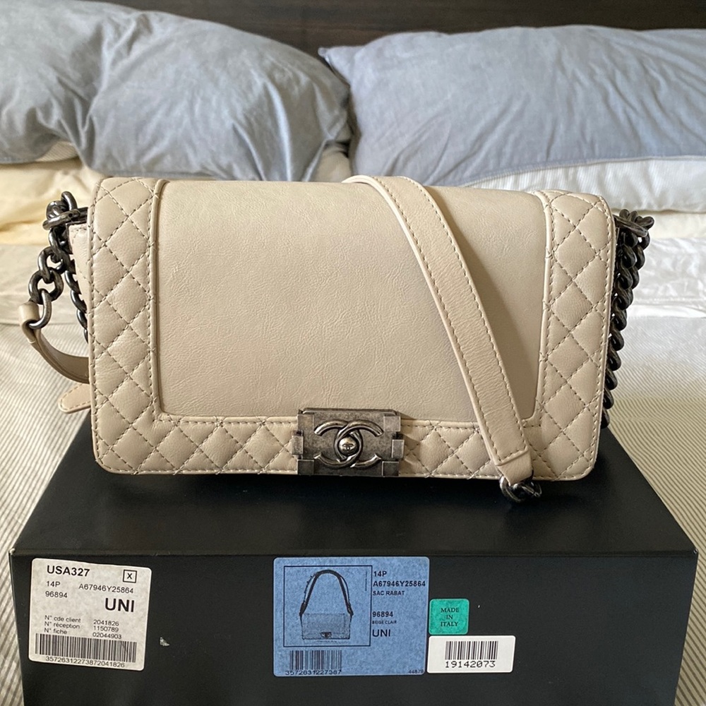 Chanel Boy Bag in Light Beige